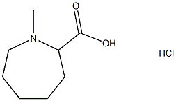 1H-Azepine-2-carboxylic acid, hexahydro-1-methyl-, hydrochloride (1:1) Struktur