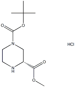 (R)-4-N-BOC-PIPERAZINE-2-CARBOXYLIC ACID METHYL ESTER-HCl Struktur