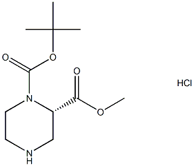 (S)-1-N-BOC-PIPERAZINE-2-CARBOXYLIC ACID METHYL ESTER-HCl Struktur