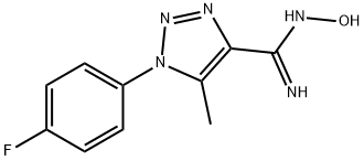 (Z)-1-(4-fluorophenyl)-N'-hydroxy-5-methyl-1H-1,2,3-triazole-4-carboximidamide Struktur