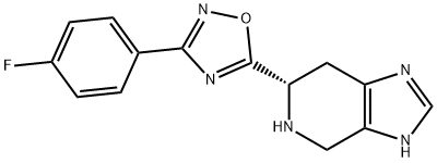 (S)-3-(4-fluorophenyl)-5-(4,5,6,7-tetrahydro-3H-imidazo[4,5-c]pyridin-6-yl)-1,2,4-oxadiazole Struktur