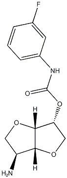 (3R,3aS,6S)-6-aminohexahydrofuro[3,2-b]furan-3-yl 3-fluorophenylcarbamate Struktur