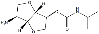 (3R,3aS,6S)-6-aminohexahydrofuro[3,2-b]furan-3-yl isopropylcarbamate Struktur