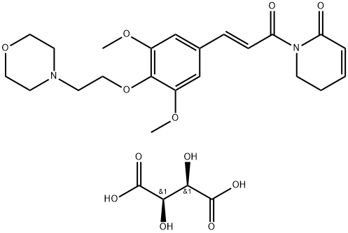 (e)-1-(3-(3,5-dimethoxy-4-(2-morpholinoethoxy)phenyl)acryloyl)-5,6-dihydropyridin-2(1h)-one l-ta Struktur