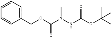 1-(benzylo×y)carbonyl-2-(t-butylo×y)carbonyl-1-Methylhydrazine Struktur