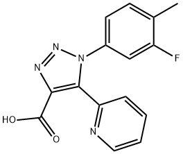 1-(3-fluoro-4-methylphenyl)-5-(pyridin-2-yl)-1H-1,2,3-triazole-4-carboxylic acid Struktur