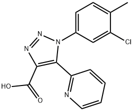 1-(3-chloro-4-methylphenyl)-5-(pyridin-2-yl)-1H-1,2,3-triazole-4-carboxylic acid Struktur