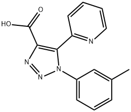 1-(3-methylphenyl)-5-(pyridin-2-yl)-1H-1,2,3-triazole-4-carboxylic acid Struktur