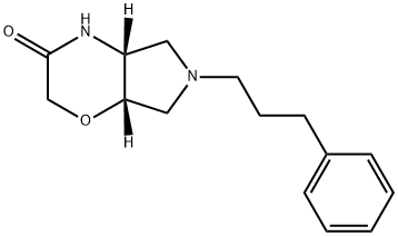 (4aR,7aS)-6-(3-phenylpropyl)hexahydropyrrolo[3,4-b][1,4]oxazin-3(2H)-one Struktur