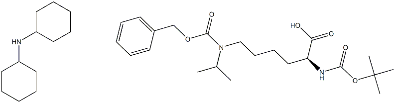 N-α-Boc-N-ε-Z-N-ε-isopropyl-L-lysine dicyclohexylaminesalt Struktur