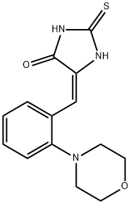 (5E)-5-{[2-(morpholin-4-yl)phenyl]methylidene}-2-sulfanylideneimidazolidin-4-one Struktur