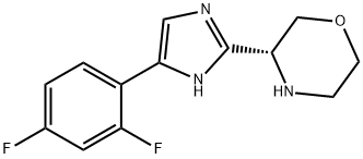 (R)-3-(4-(2,4-difluorophenyl)-1H-imidazol-2-yl)morpholine Struktur