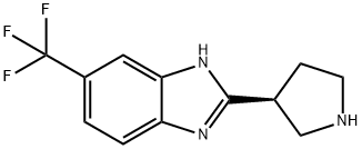 (S)-2-(pyrrolidin-3-yl)-5-(trifluoromethyl)-1H-benzo[d]imidazole Struktur