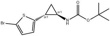 tert-butyl N-[(1S,2S)-rel-2-(5-bromothiophen-2-yl)cyclopropyl]carbamate Struktur