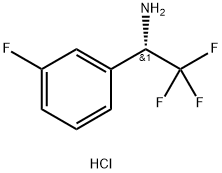 (alphaS)-3-Fluoro-alpha-(trifluoromethyl)benzenemethanamine hydrochloride (1:1) Struktur