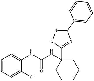 1-(2-chlorophenyl)-3-[1-(3-phenyl-1,2,4-oxadiazol-5-yl)cyclohexyl]urea Struktur