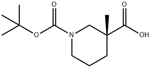 (R)-1-(TERT-ブチルトキシカルボニル)-3-メチルピペリジン-3-カルボン酸 化學構造式