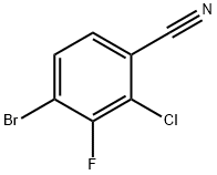 4-bromo-2-chloro-3-fluorobenzonirile Struktur