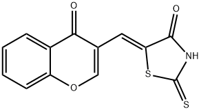 (5Z)-5-[(4-oxo-4H-chromen-3-yl)methylidene]-2-sulfanylidene-1,3-thiazolidin-4-one Struktur