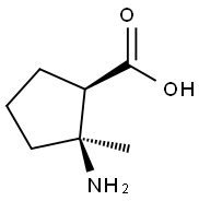 (1R,2S)-2-amino-2-methylcyclopentane-1-carboxylic acid Struktur