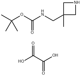 tert-Butyl ((3-methylazetidin-3-yl)methyl)carbamate oxalate(2:1) Struktur