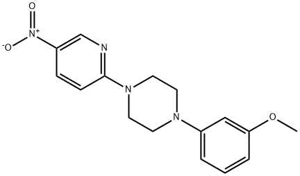 1-(3-methoxyphenyl)-4-(5-nitropyridin-2-yl)piperazine Struktur