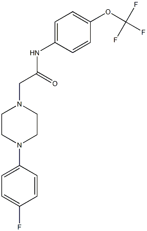 2-[4-(4-fluorophenyl)piperazin-1-yl]-N-[4-(trifluoromethoxy)phenyl]acetamide Struktur