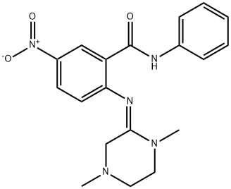 (E)-2-((1,4-dimethylpiperazin-2-ylidene)-amino)-5-nitro-N-phenylbenzamide(WXC09160) Struktur