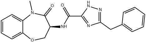 (S)-5-ベンジル-N-(5-メチル-4-オキソ-2,3,4,5-テトラヒドロベンゾ[B][1,4]オキソアゼピン-3-イル)-1H-1,2,4-トリアゾール-3-カルボキサミド price.