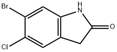 6‐bromo‐5‐chloro‐2,3‐dihydro‐1h‐indol‐2‐one Struktur