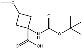 1-{[(TERT-BUTOXY)CARBONYL]AMINO-3-METHOXYCYCLOBUTANE-1-CARBOXYLIC ACID Struktur