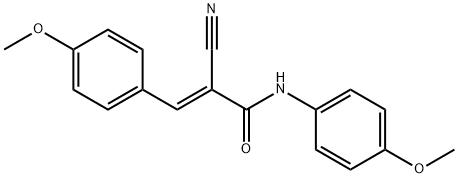 (2E)-2-cyano-N,3-bis(4-methoxyphenyl)prop-2-enamide Struktur