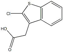 2-(2-chloro-1-benzothiophen-3-yl)acetic acid Struktur