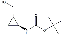 Carbamic acid, [2-(hydroxymethyl)cyclopropyl]-, 1,1-dimethylethyl ester, (1S- Struktur