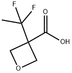 3-(1,1-difluoroethyl)oxetane-3-carboxylic acid Struktur