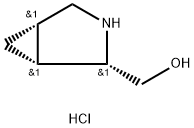 (1R,2S,5S)-rel-3-Azabicyclo[3.1.0]hexan-2-ylmethanol hydrochloride Struktur