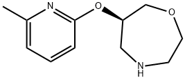 (R)-6-(6-methylpyridin-2-yloxy)-1,4-oxazepane Struktur