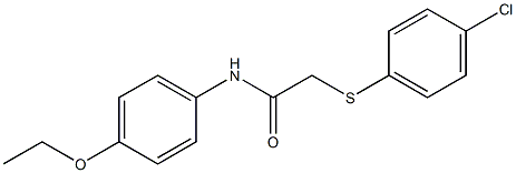 2-[(4-chlorophenyl)sulfanyl]-N-(4-ethoxyphenyl)acetamide Struktur