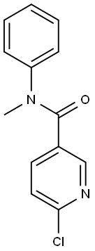 6-chloro-N-methyl-N-phenylpyridine-3-carboxamide Struktur