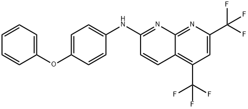 1,8-Naphthyridin-2-amine,N-(4-phenoxyphenyl)-5,7-bis(trifluoromethyl)-(9CI) Struktur