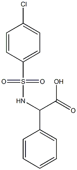 2-[(4-chlorobenzene)sulfonamido]-2-phenylacetic acid Struktur