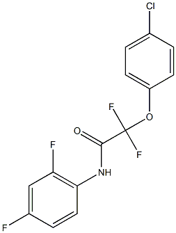 2-(4-chlorophenoxy)-N-(2,4-difluorophenyl)-2,2-difluoroacetamide Struktur