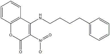 3-nitro-4-[(4-phenylbutyl)amino]-2H-chromen-2-one Struktur