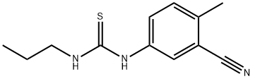 1-(3-cyano-4-methylphenyl)-3-propylthiourea Struktur