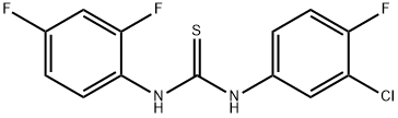 1-(3-chloro-4-fluorophenyl)-3-(2,4-difluorophenyl)thiourea Struktur