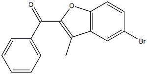 2-benzoyl-5-bromo-3-methyl-1-benzofuran Struktur