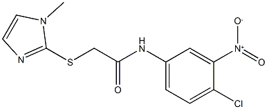 N-(4-chloro-3-nitrophenyl)-2-[(1-methyl-1H-imidazol-2-yl)sulfanyl]acetamide Struktur