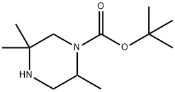 1-piperazinecarboxylic acid, 2,5,5-trimethyl-, 1,1-dimethylethyl ester Struktur