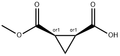 (1S,2R)-rel-2-(methoxycarbonyl)cyclopropane-1-carboxylic acid Struktur