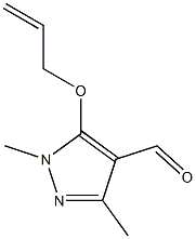 1,3-dimethyl-5-(prop-2-en-1-yloxy)-1H-pyrazole-4-carbaldehyde Struktur